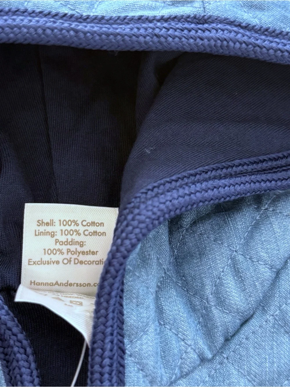 NWOT Hanna Andersson baby hooded jacket 12-18 months or 18-24 months